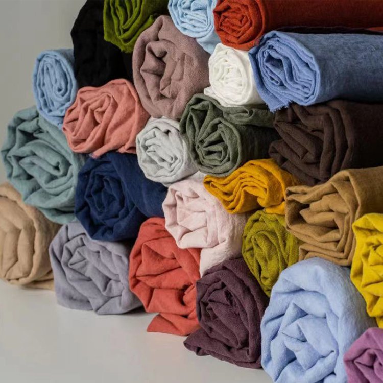 280CM 110inch Wide Linen fabric wholesale 100% pure linen Pinstripes Bedding Fabric Enzyme washed linen fabric 170GSM