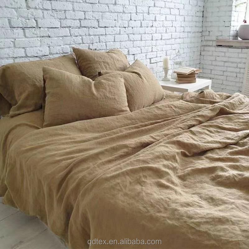 280CM 110inch Wide Linen fabric wholesale 100% pure linen Pinstripes Bedding Fabric Enzyme washed linen fabric 170GSM