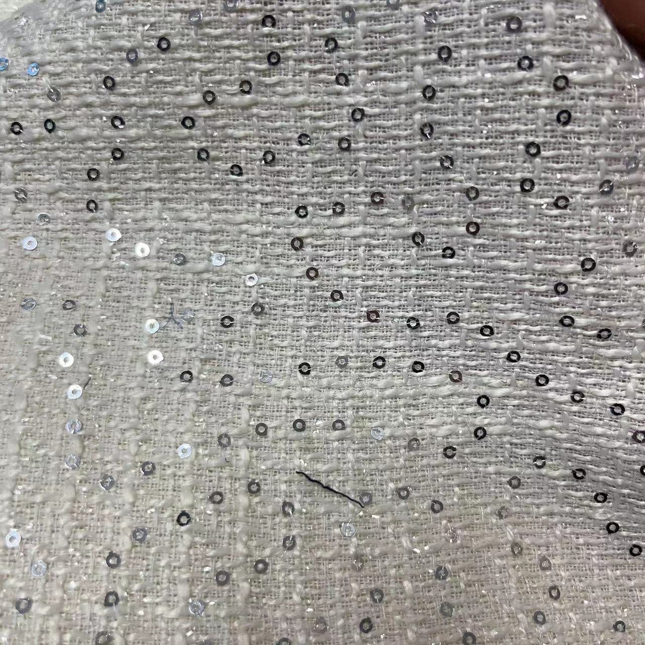 China fabrics manufacturers tweed boucle plaid style tweed 100% polyester nitrile tweed fabric