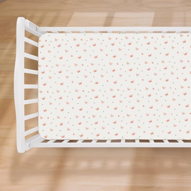 OEKO-TEX100 Blue Themed 3Pc Baby Girl Nursing Bedding 100% Organic Cotton Bamboo Crib Bedding Set