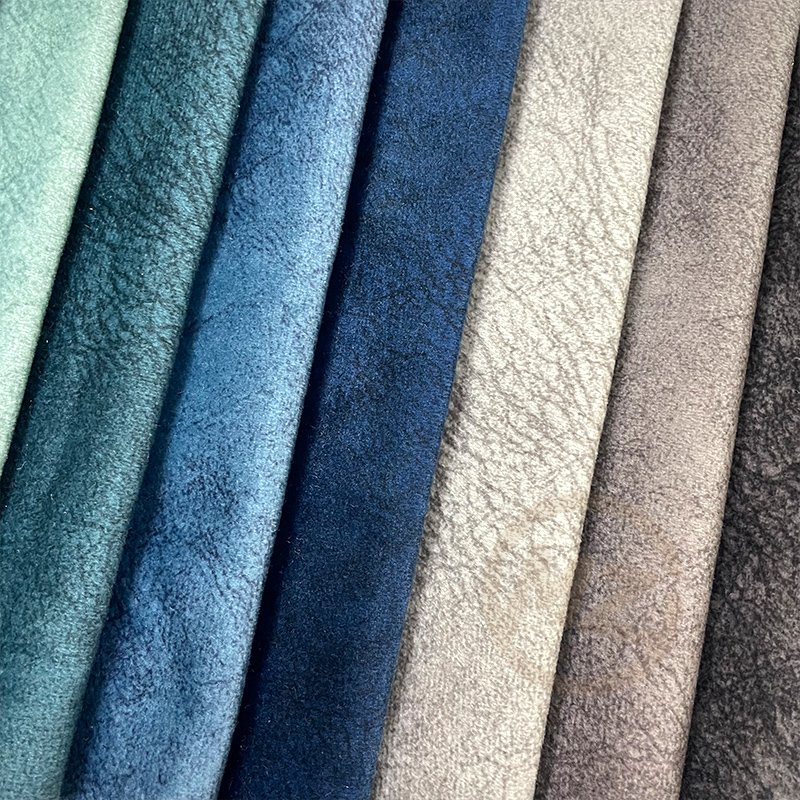 Printing Woven Plain Dye Sofa Materials Fabric in China Navy Blue Sofa Upholstery Pattern Print Fabric 100 Polyester Weft 380GSM