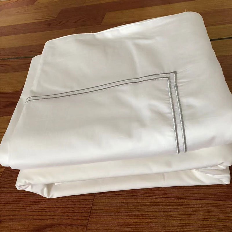 Wholesale Hotel Linen 100% Cotton Fabric Bedsheet Westin Hotel Full Cotton Bed Sheet Linens Sets