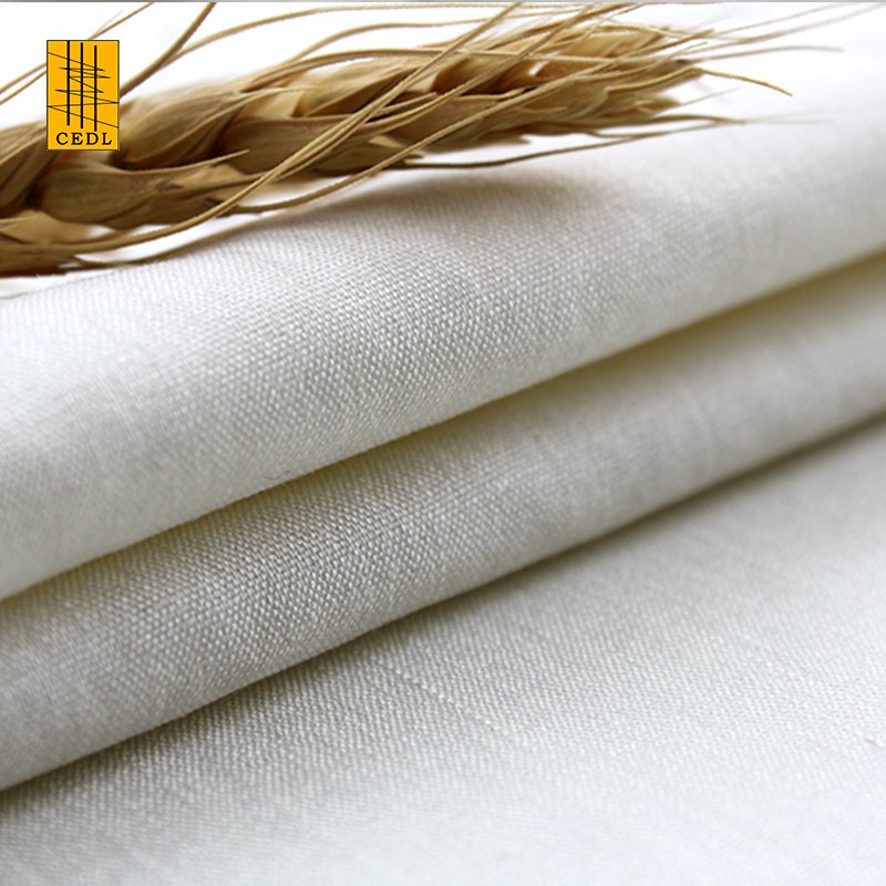 Organic Bamboo Linen Blend Stretch Customize Color Solid Fabric for Spring Summer Skirt Shirt