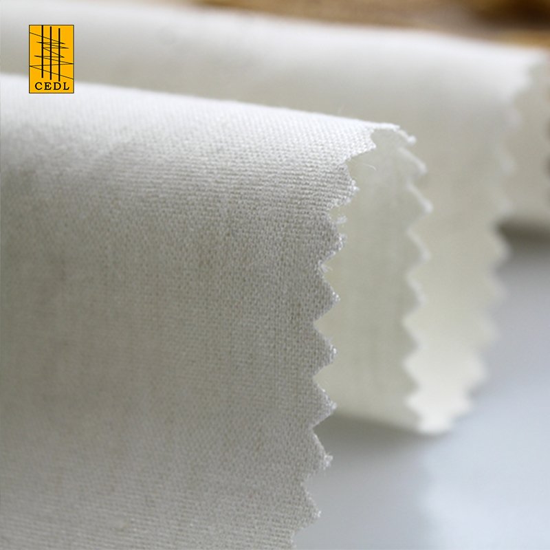 Organic Bamboo Linen Blend Stretch Customize Color Solid Fabric for Spring Summer Skirt Shirt