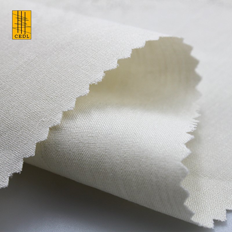 Organic Bamboo Linen Blend Stretch Customize Color Solid Fabric for Spring Summer Skirt Shirt
