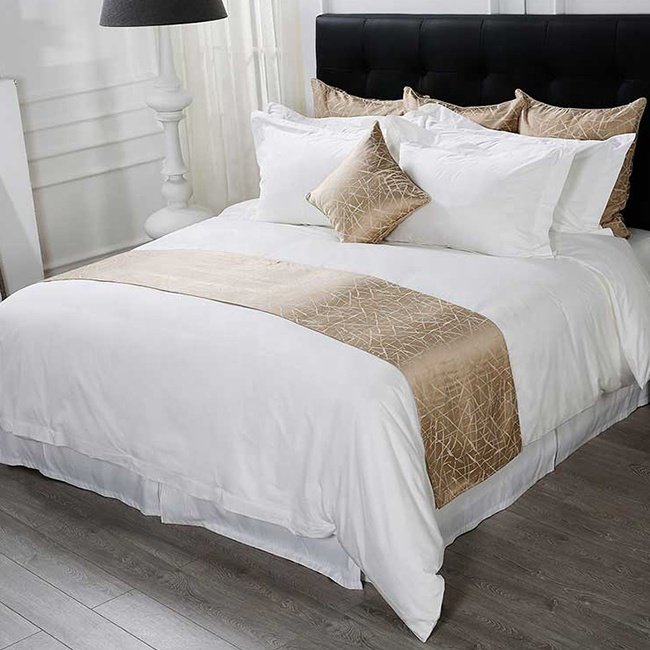 hotel 5 Star gray stripe 4pcs Egyptian Cotton comforter king size double bed flat sheet set satin stitch duvet bedding set