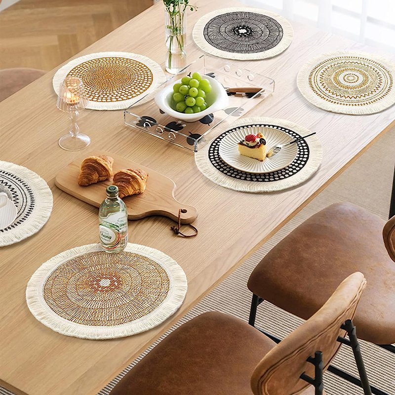 Luxury Placemats Comfortable Table Settings For Everyday Use Cotton Placemats For Personalized Tables
