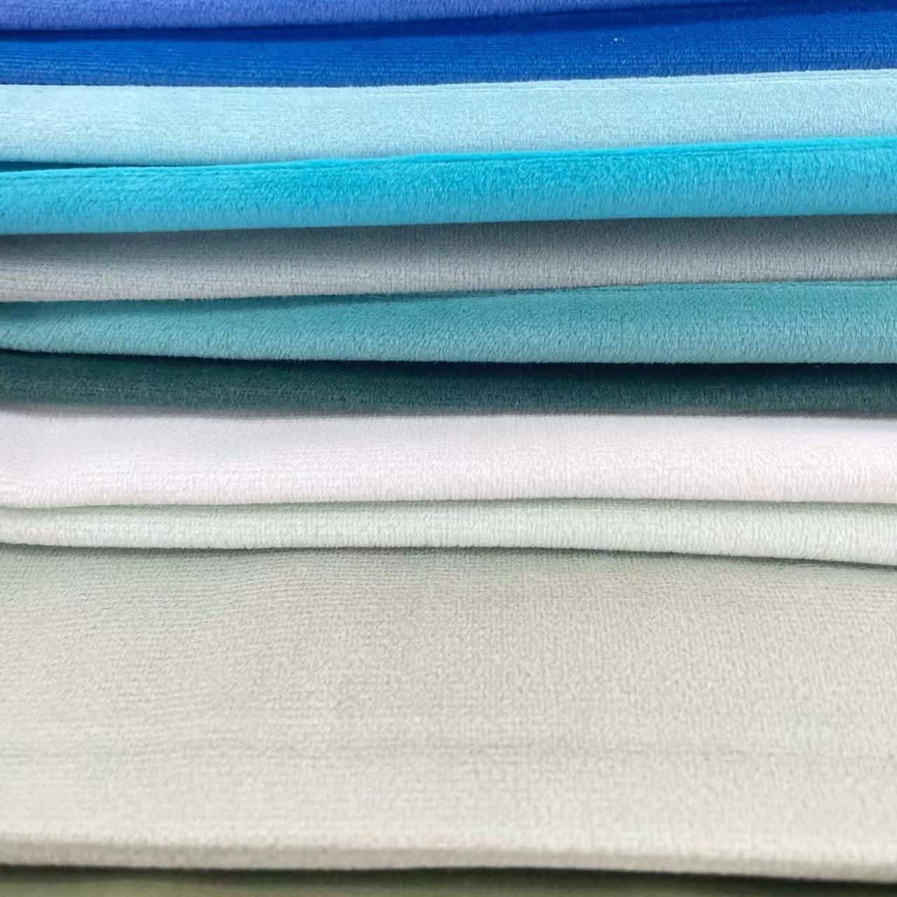 Light Weight Velvet Durable Curtain Fabric Plain Looking Light Shading Velvet Fabric For Curtain
