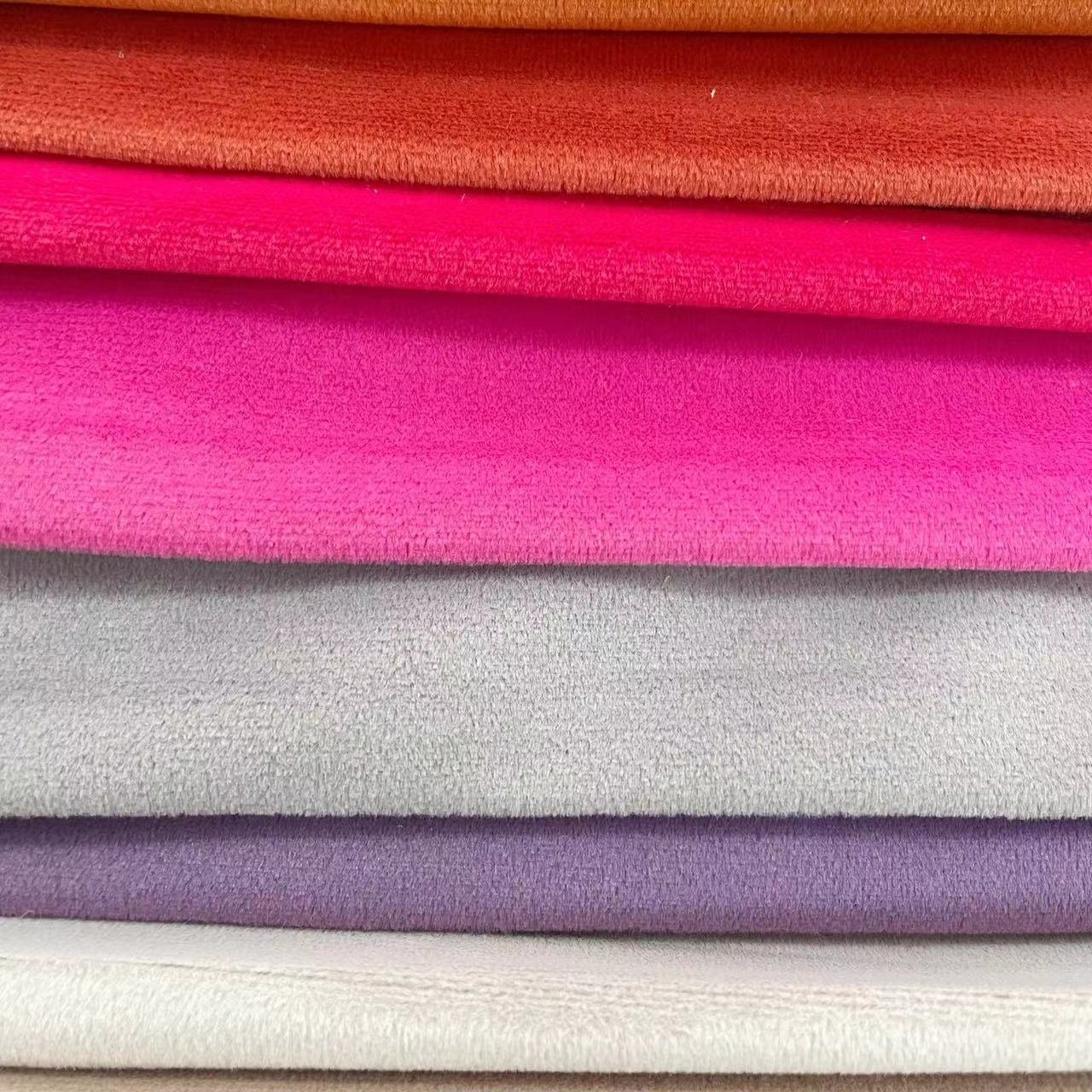 Light Weight Velvet Durable Curtain Fabric Plain Looking Light Shading Velvet Fabric For Curtain