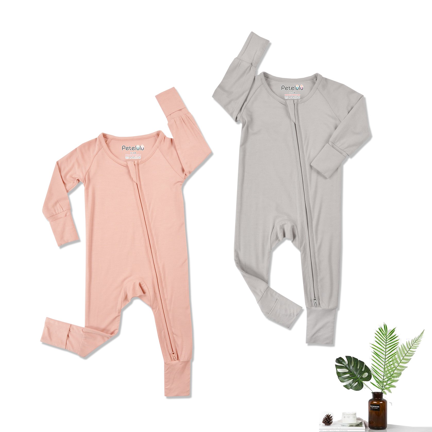 Solid Blank Infant & Toddlers Clothing Zip Rompers Viscose Baby Clothes Onesie Organic Bamboo Full Customized Logo Casual Unisex