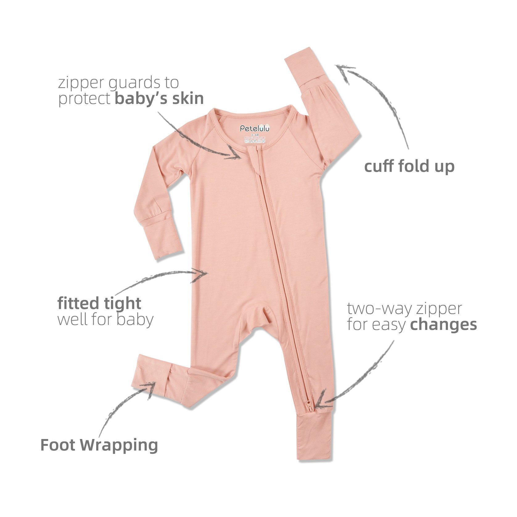 Solid Blank Infant & Toddlers Clothing Zip Rompers Viscose Baby Clothes Onesie Organic Bamboo Full Customized Logo Casual Unisex