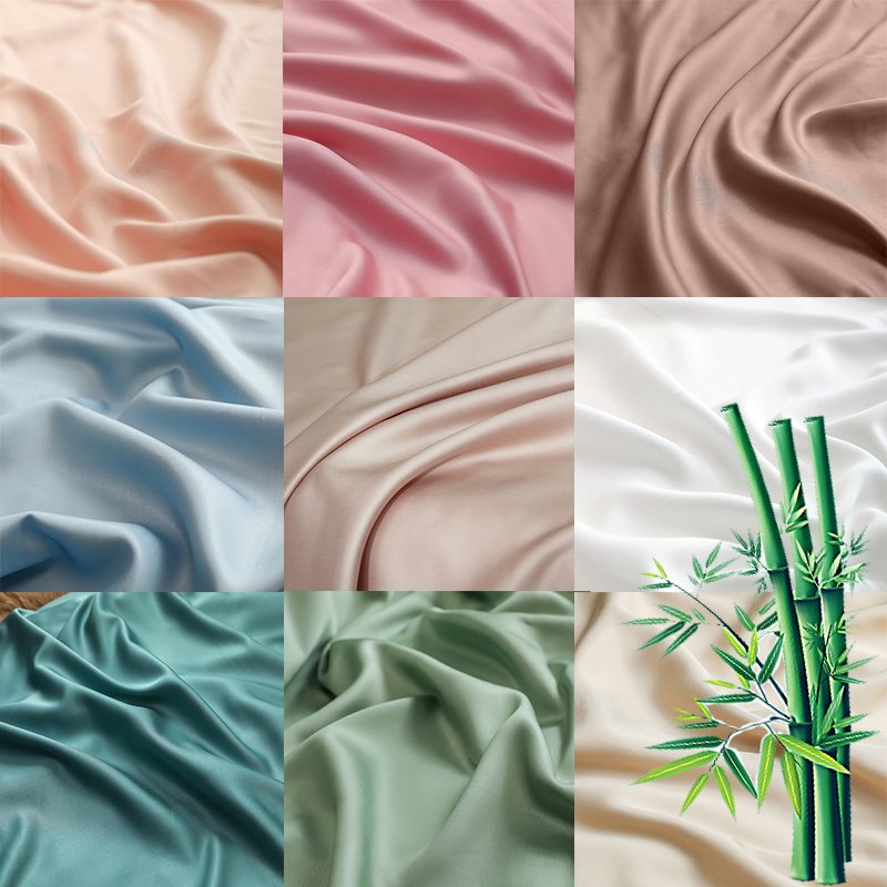 Customized Wholesale 100% Bamboo Fiber Fabric Manufacturer Solid Color 60S Bamboo Fiber for Bedding
