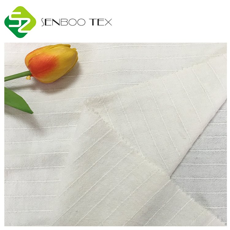 Eco-friendly natural breathable in stock linen viscose blend fabric 30/70 for dress