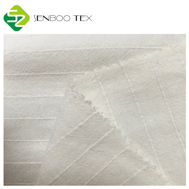 Eco-friendly natural breathable in stock linen viscose blend fabric 30/70 for dress