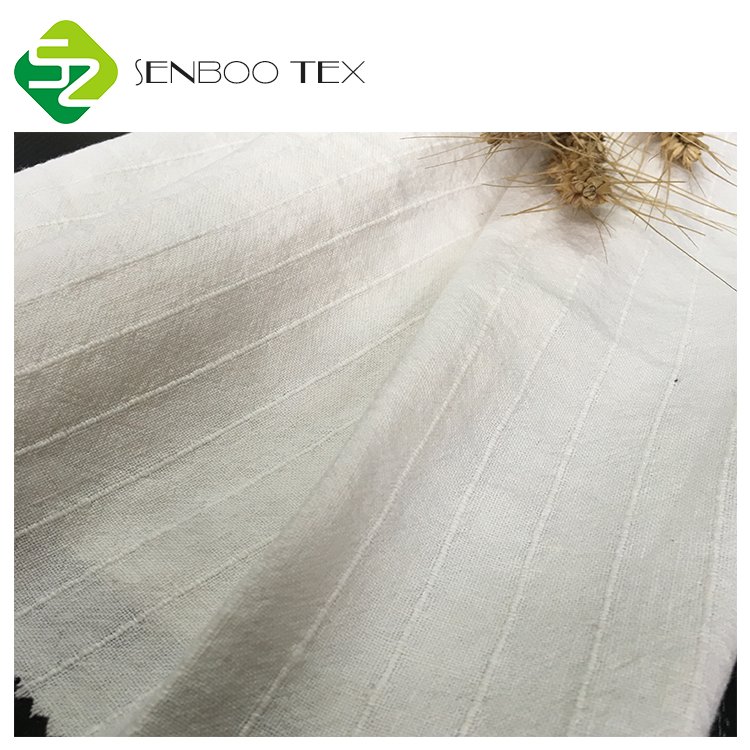 Eco-friendly natural breathable in stock linen viscose blend fabric 30/70 for dress