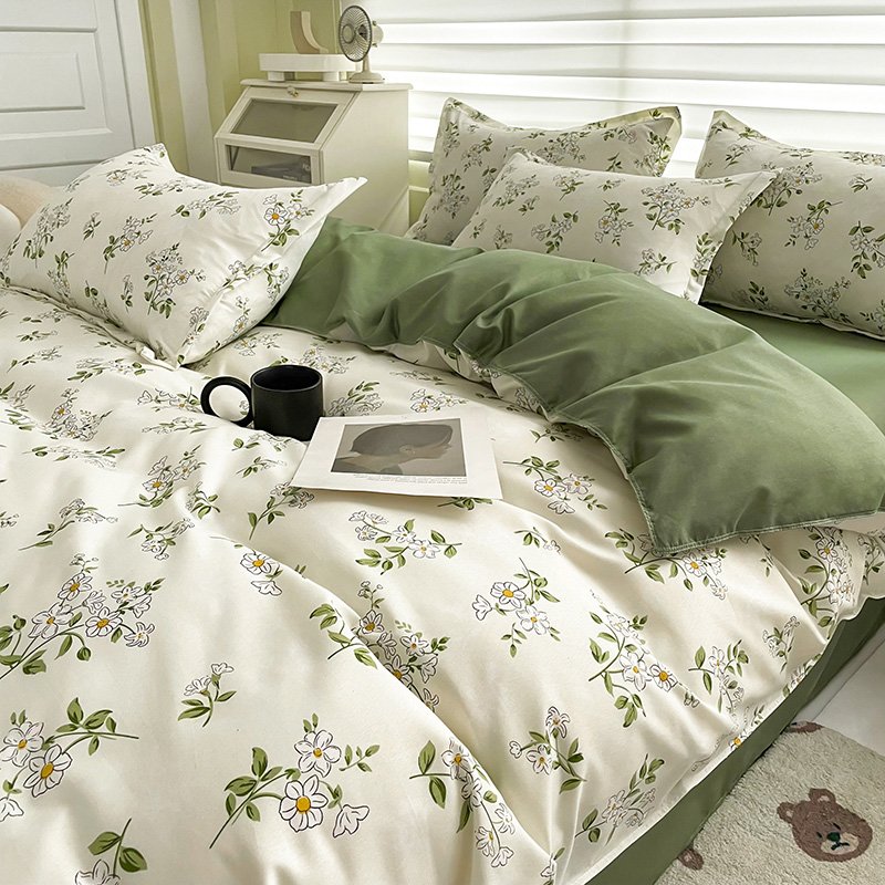 Best-selling Wholesale 100% cotton printed bedsheet customized bedding set flower bed sheet Queen size