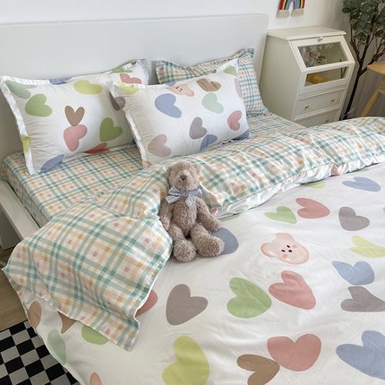 Best-selling Wholesale 100% cotton printed bedsheet customized bedding set flower bed sheet Queen size