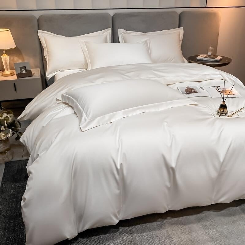 Plain Silky Soft Duvet Cover Set Eco Friendly Silky Soft 100% Organic Bamboo Bedding Sheets and Duvet Cover Sets with Pillowcase