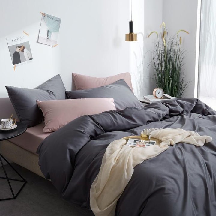 Plain Silky Soft Duvet Cover Set Eco Friendly Silky Soft 100% Organic Bamboo Bedding Sheets and Duvet Cover Sets with Pillowcase