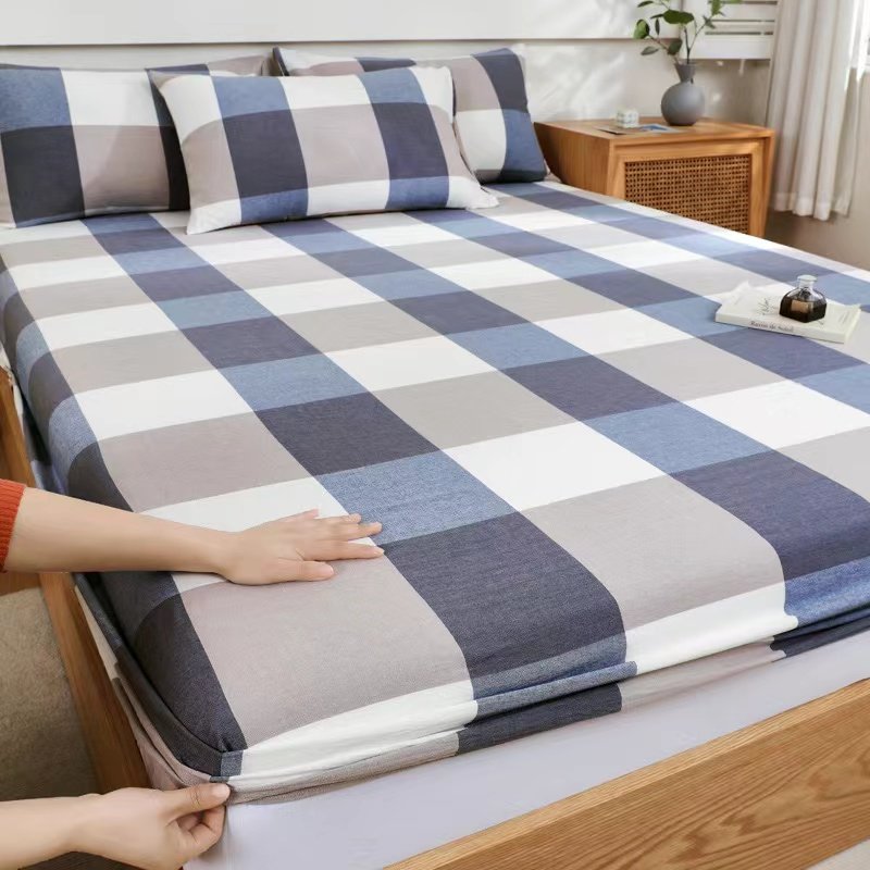100% Cotton Fabric Fitted Bedding Set Breathable Customized Pattern Woven Therapy for Home Hotel