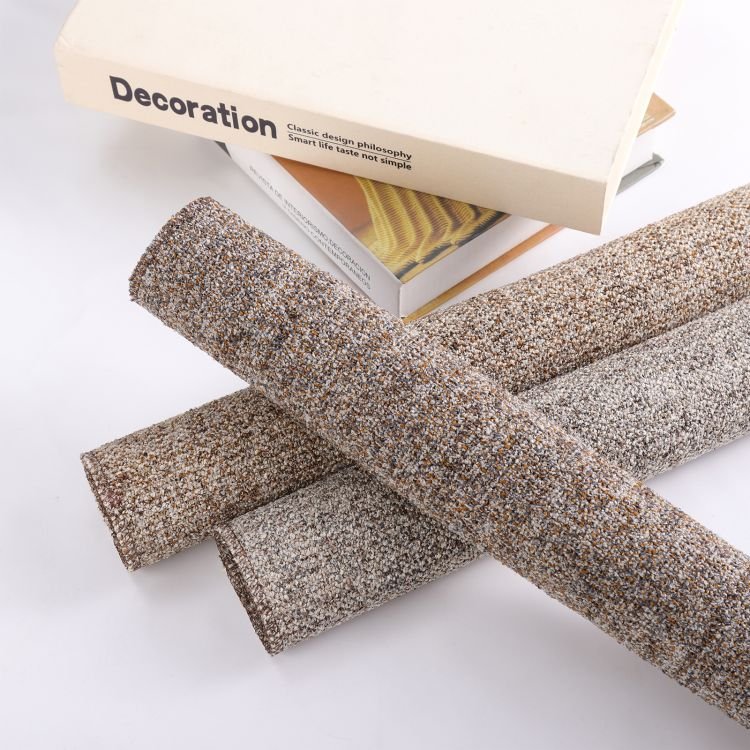 Run&Fun 100% Polyester Sofa Fabric Yarn Dyed Linen Looking Plain Weaved Boucle Fabrics