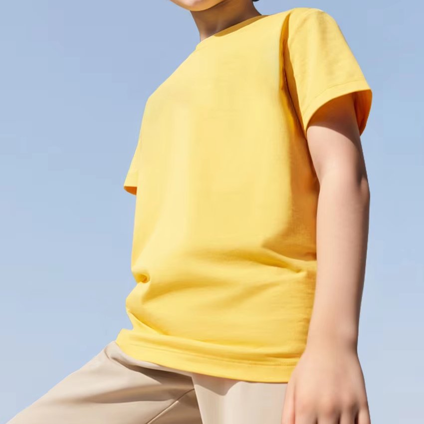 HMY Unisex Kids' O-Neck T-Shirt Customizable Blank Design High Jersey Fabric Jersey Casual Loose Fit Short Sleeves Digital Work