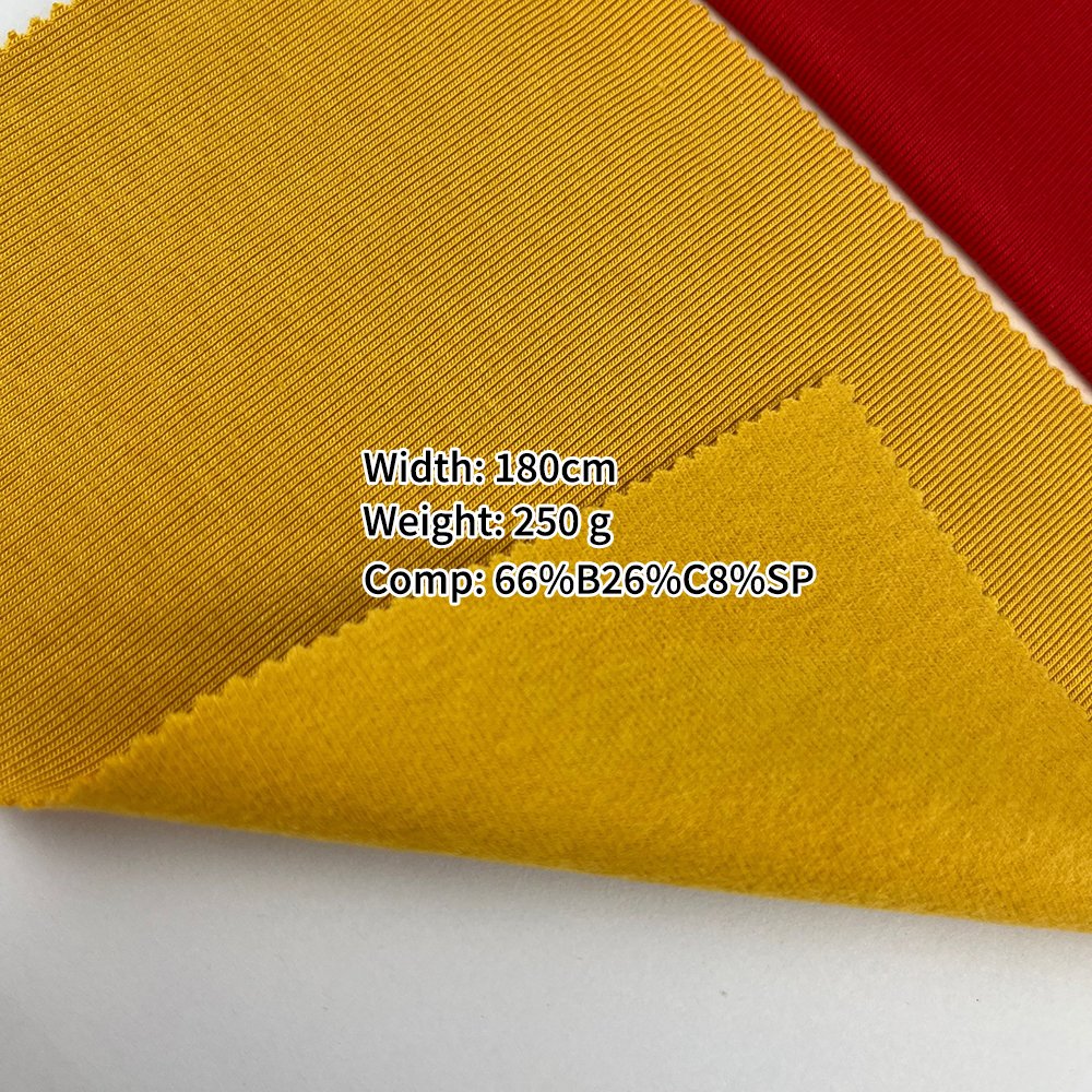 250g bamboo textile cotton 1 * 1 ribbed fleece fabric with high elasticity and skin friendly base children's clothing fabric