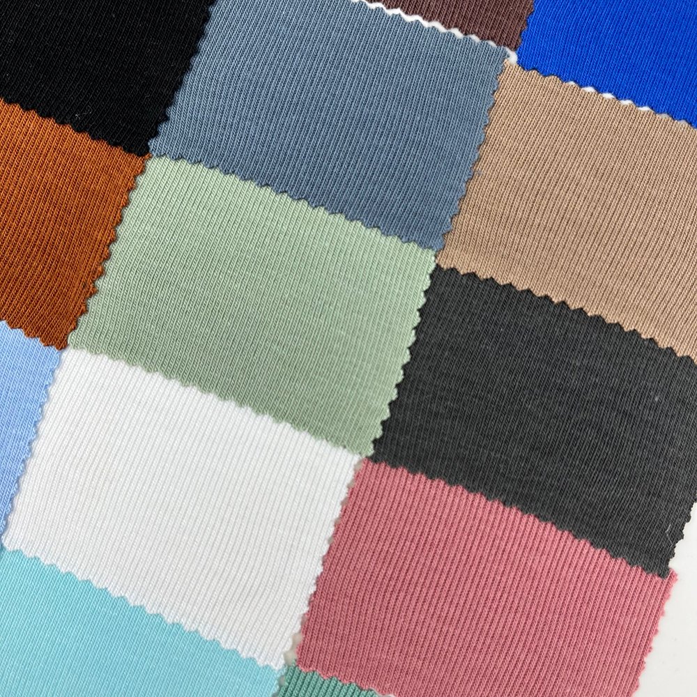 250g bamboo textile cotton 1 * 1 ribbed fleece fabric with high elasticity and skin friendly base children's clothing fabric