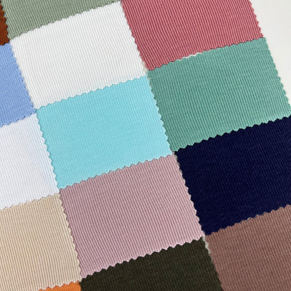 250g bamboo textile cotton 1 * 1 ribbed fleece fabric with high elasticity and skin friendly base children's clothing fabric