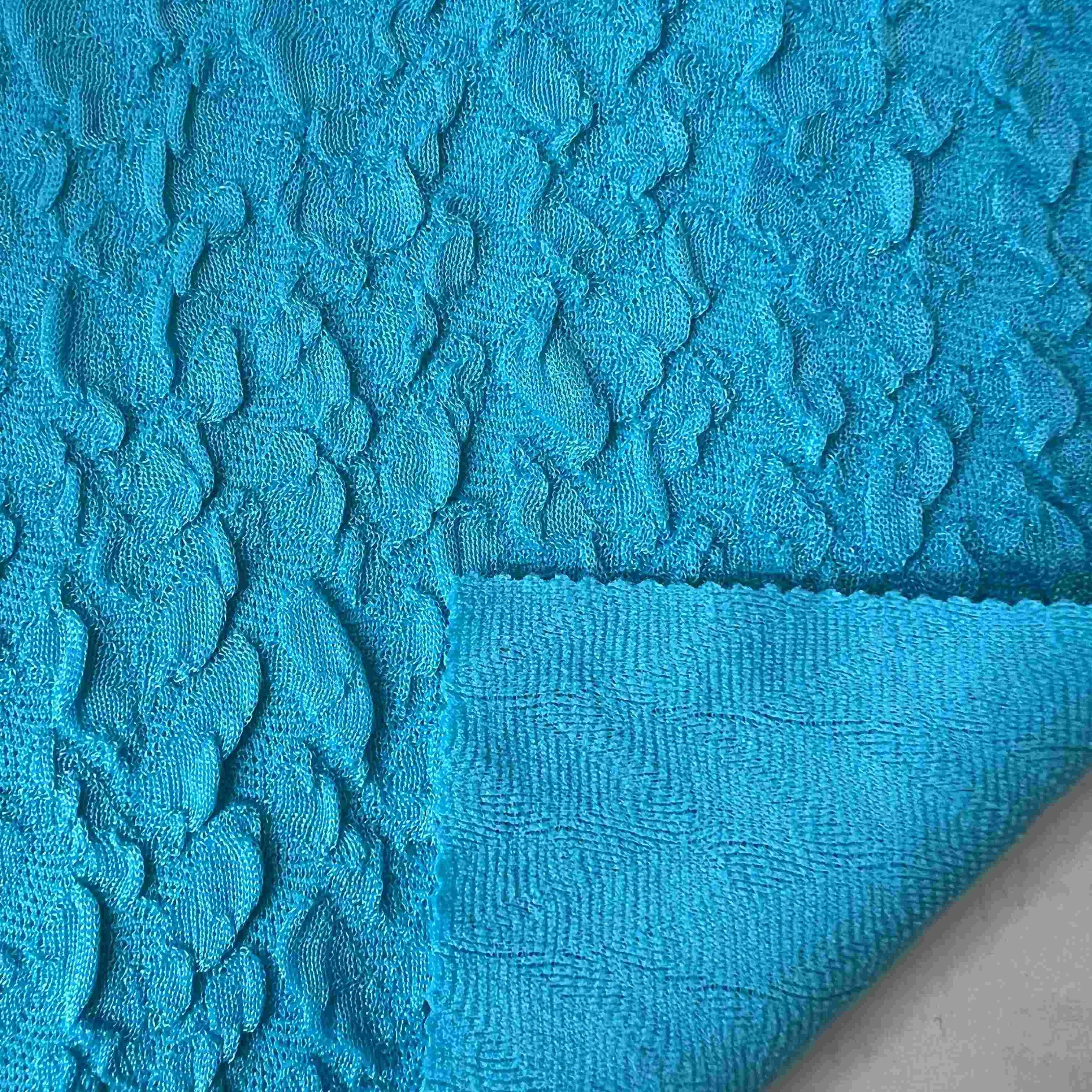 New fashion newest classical wholesale stock shirts polyester spandex jacquard four way stretch knit fabrics for clothing