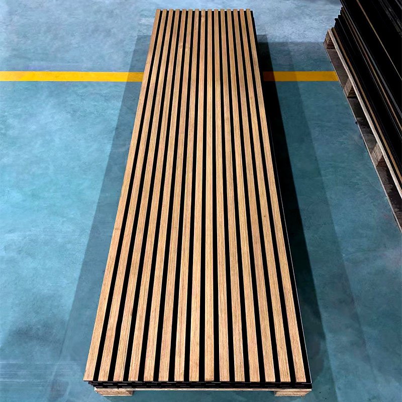 Fireproof MDF 3D board pvc white natural oak bamboo bubos cinema wood Acoustic Wall Panel