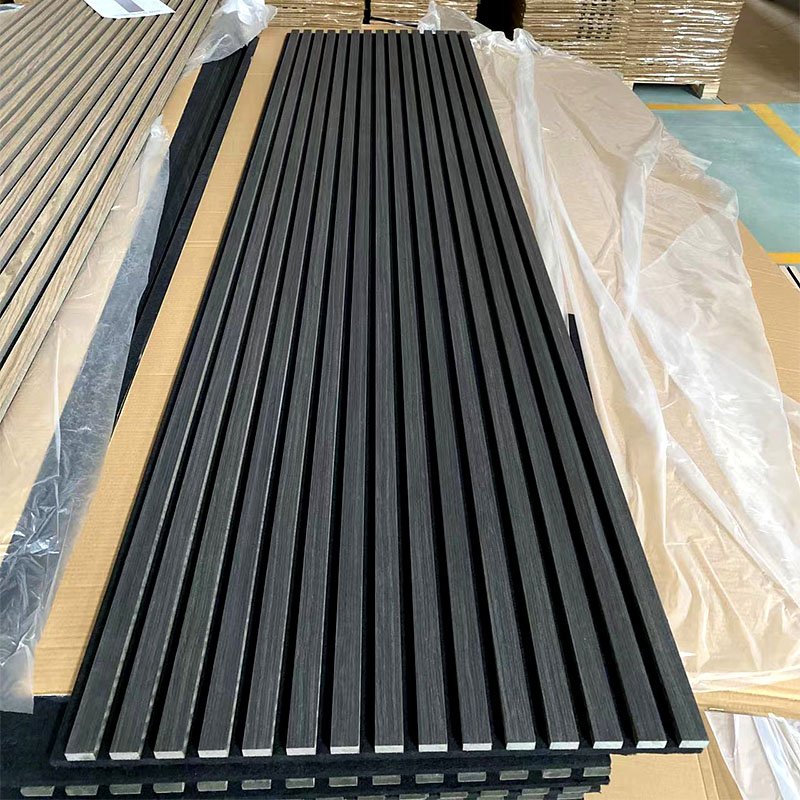 Fireproof MDF 3D board pvc white natural oak bamboo bubos cinema wood Acoustic Wall Panel