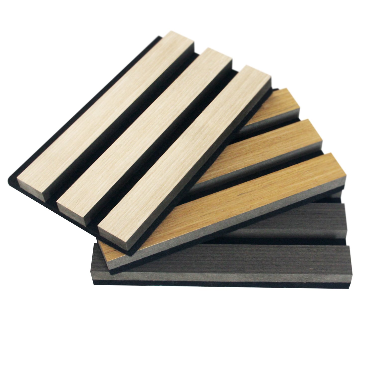 Fireproof MDF 3D board pvc white natural oak bamboo bubos cinema wood Acoustic Wall Panel