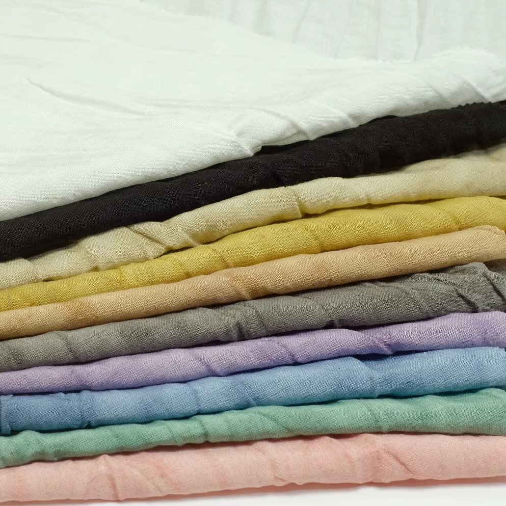 1615# Sample order crepe tencel fabric linen tencel casual summer linen fabric for women
