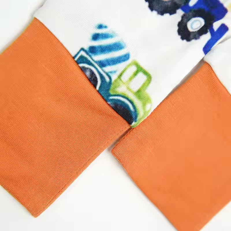 Custom Printed Color Wholesale Kid Clothes Sleepwear Organic Bamboo Cotton Long Sleeve Kids Pajamas Children Clothes Set