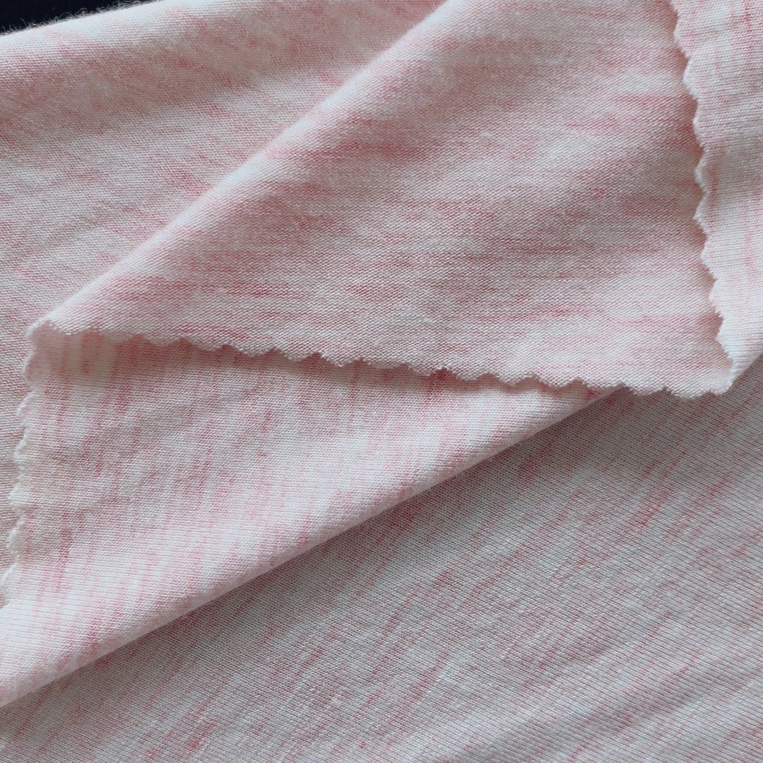 Eco-friendly OEKO-TEX 100 certified 40S+30D 190GSM 95%Bamboo 5%Lycra color-spinning jerseknit fabric for garments bedding