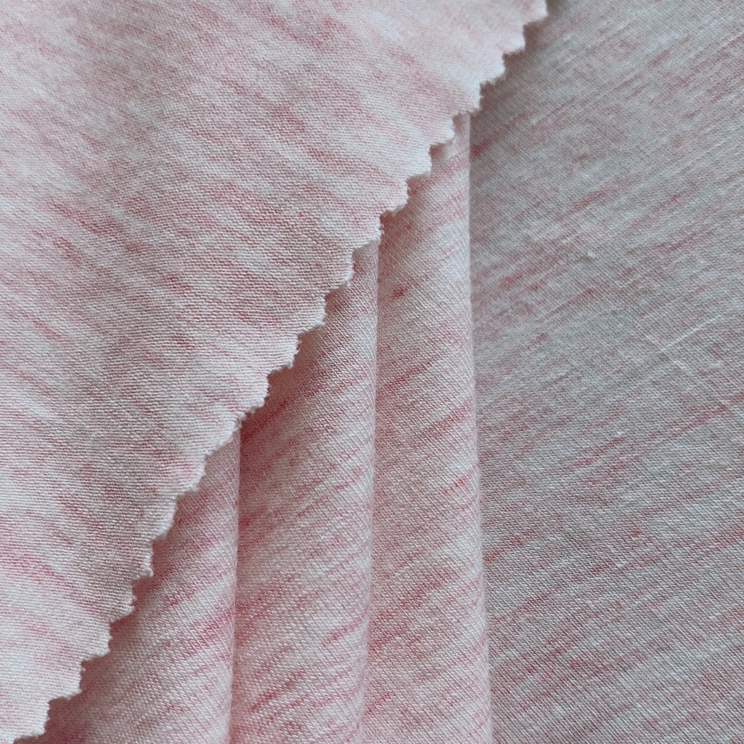Eco-friendly OEKO-TEX 100 certified 40S+30D 190GSM 95%Bamboo 5%Lycra color-spinning jerseknit fabric for garments bedding