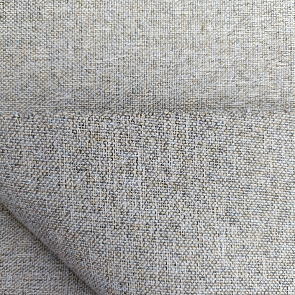 Factory supply 100% polyester best 100% shading interior linen look full blackout curtain fabric for living room