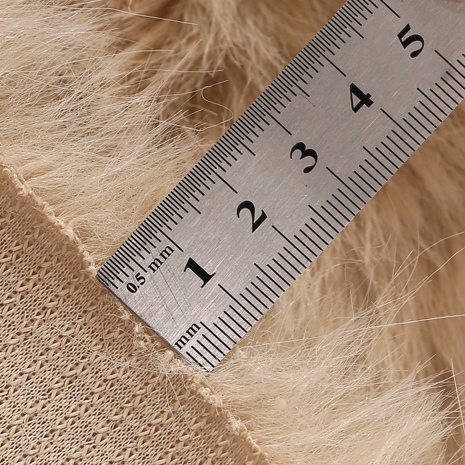 20mm 160cm 560gsm Warp Knit 100% Polyester Fabric 2023 Hot Selling Soild Color Faux Rabbit Fur Fabric For Women Overcoat