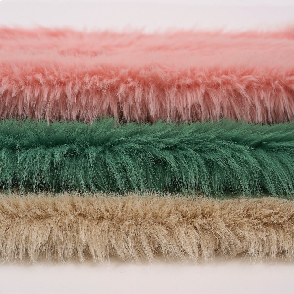20mm 160cm 560gsm Warp Knit 100% Polyester Fabric 2023 Hot Selling Soild Color Faux Rabbit Fur Fabric For Women Overcoat