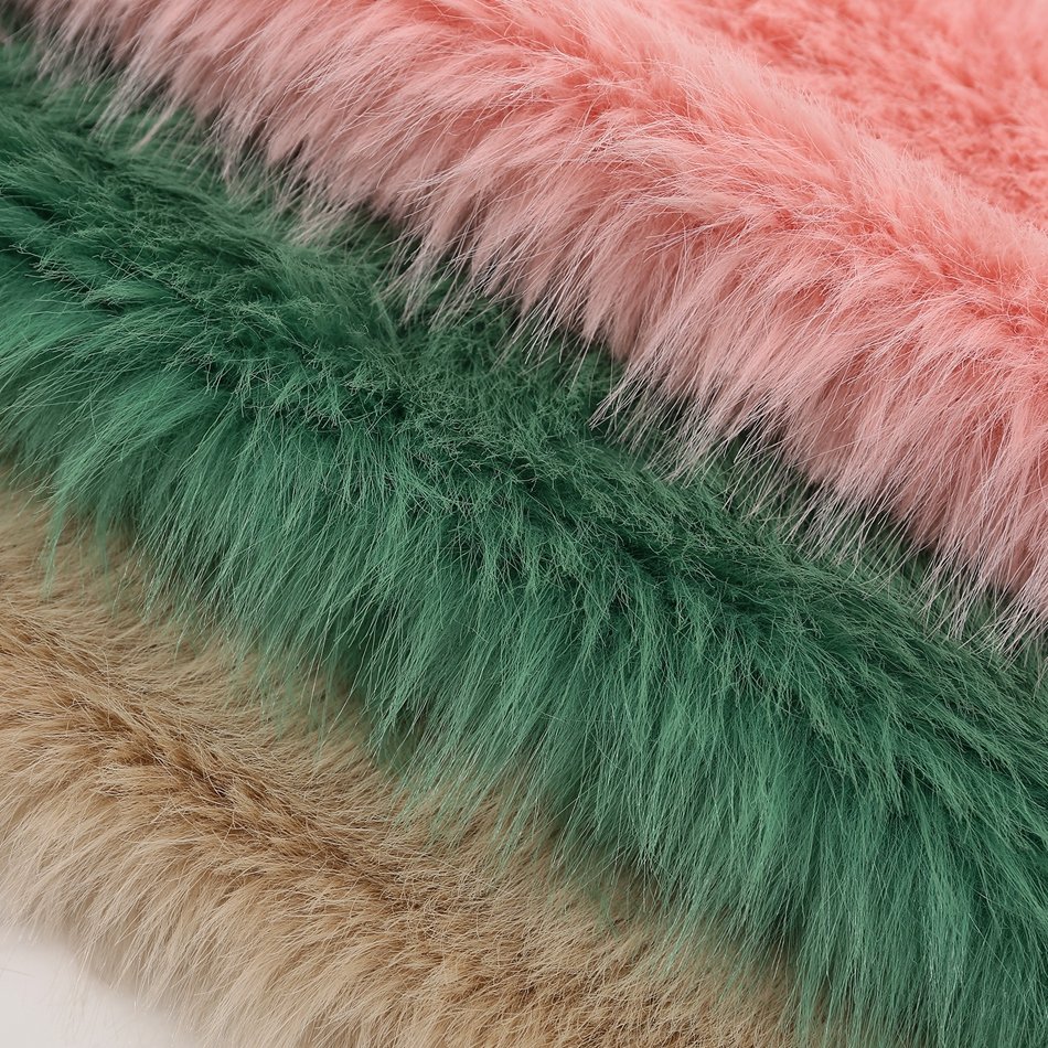20mm 160cm 560gsm Warp Knit 100% Polyester Fabric 2023 Hot Selling Soild Color Faux Rabbit Fur Fabric For Women Overcoat