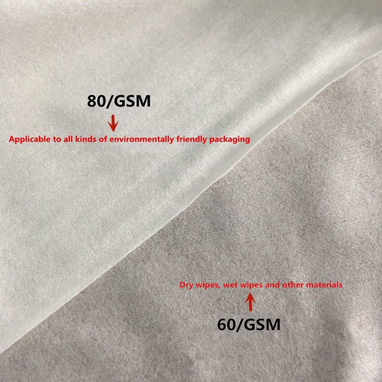 Custom Eco-Friendly Breathable Wet Wipes Biodegradable Water Spunlace Non-Woven Fabric Roll for Disposable Wipes Raw Materials