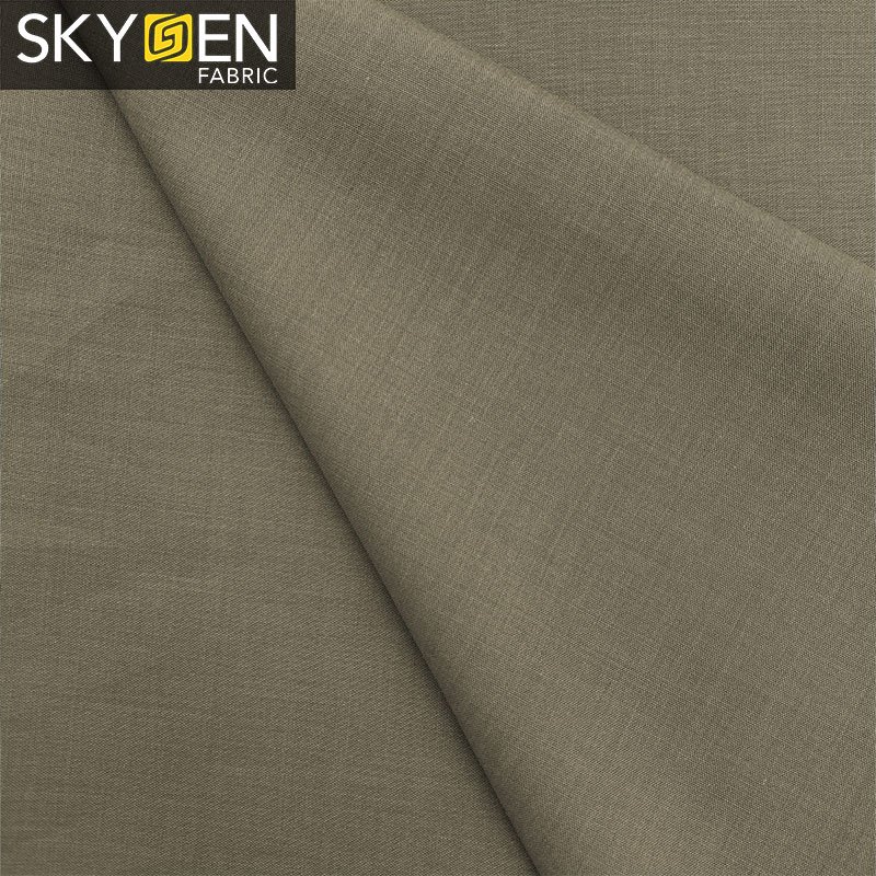 Elastane material stretch polyester bamboo woven shirt clothes textile roll wholesale spandex fiber bamboo fabric