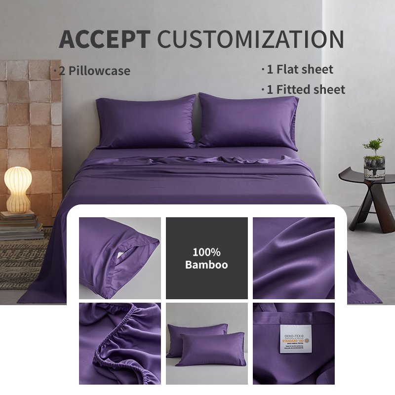 modern bamboo sheet sets Antimicrobial natural bamboo bedding sets customized design king size bamboo sheets for adults