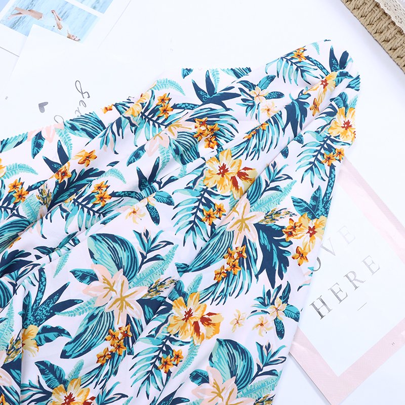Yiwu International Trade City 100% polyester fabric custom printed beach pants dress printed fabric