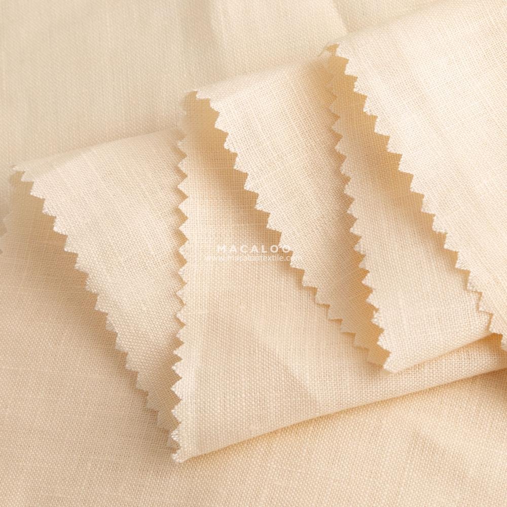 Solid color 100% linen fabric for clothing