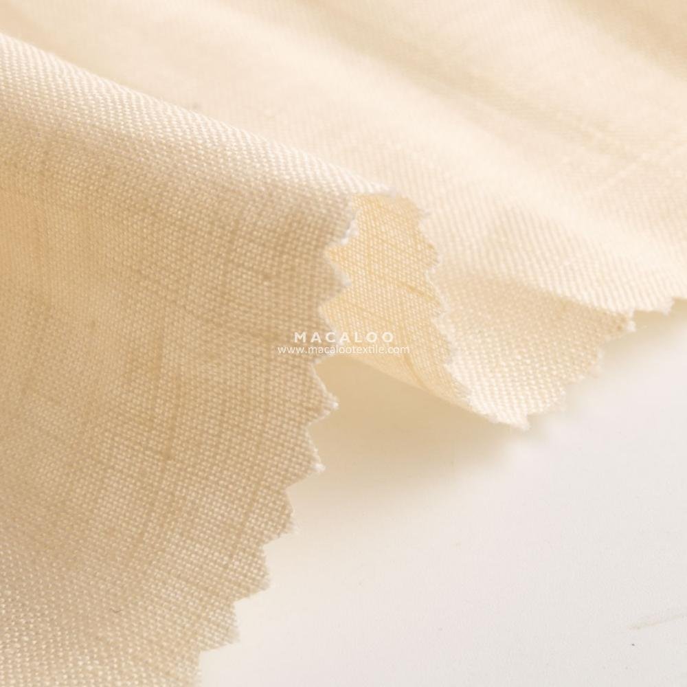 Solid color 100% linen fabric for clothing