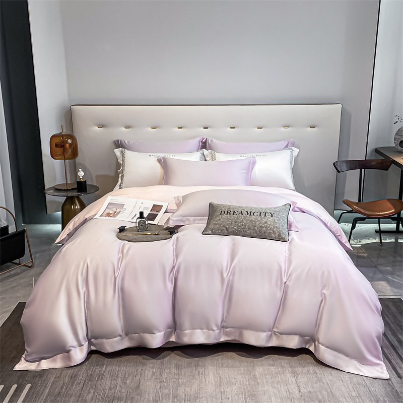 Oasis Solid color printed color cool soft hand feeling 100% Bamboo sheet & pillowcase bed sheet set