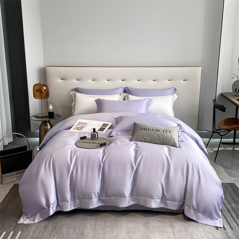 Oasis Solid color printed color cool soft hand feeling 100% Bamboo sheet & pillowcase bed sheet set