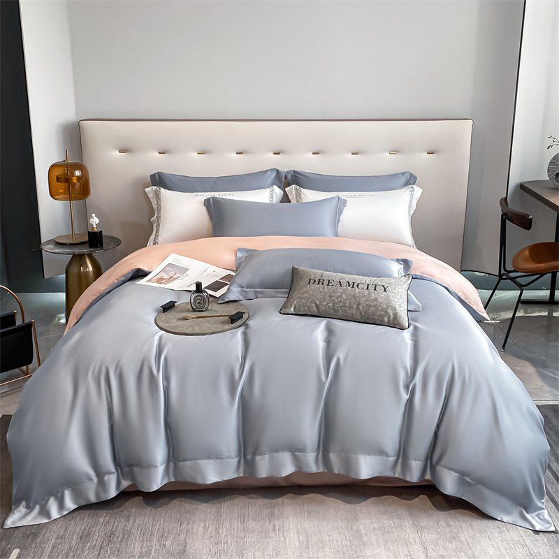 Oasis Solid color printed color cool soft hand feeling 100% Bamboo sheet & pillowcase bed sheet set